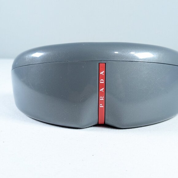 Prada Sport Authentic Eyeglasses Glasses Hard Large Grey Clamshell Case ONLY - Picture 2 of 9